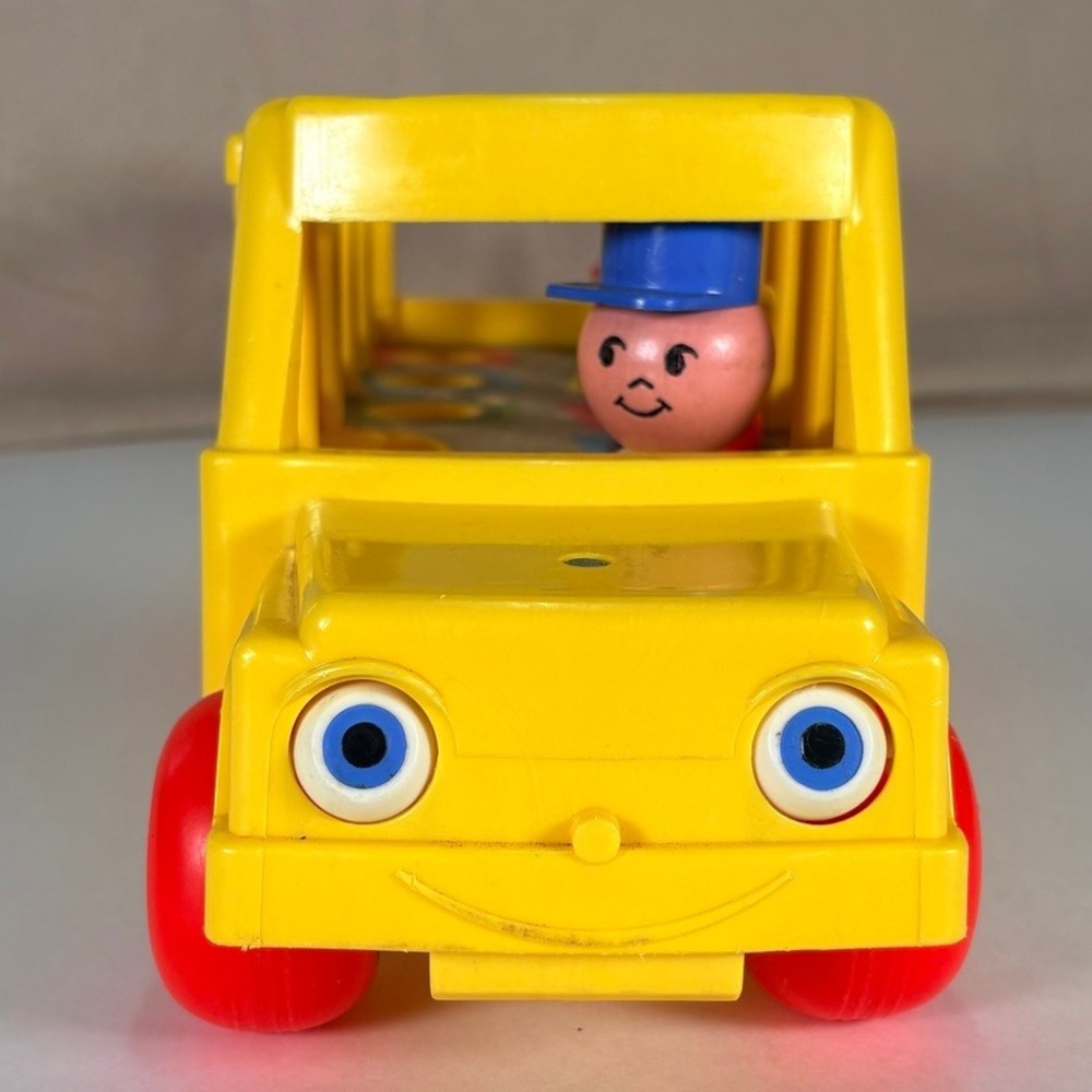 Vintage 1988‎ Fisher-Price Little People School Bus 192 4 Figures - Picture 3 of 12
